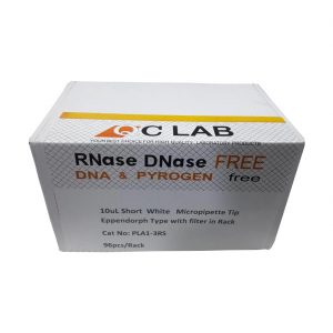 سرسمپلر فیلتردار ۱۰ul کریستالی کوتاه QC Lab بسته ۹۶ عددی